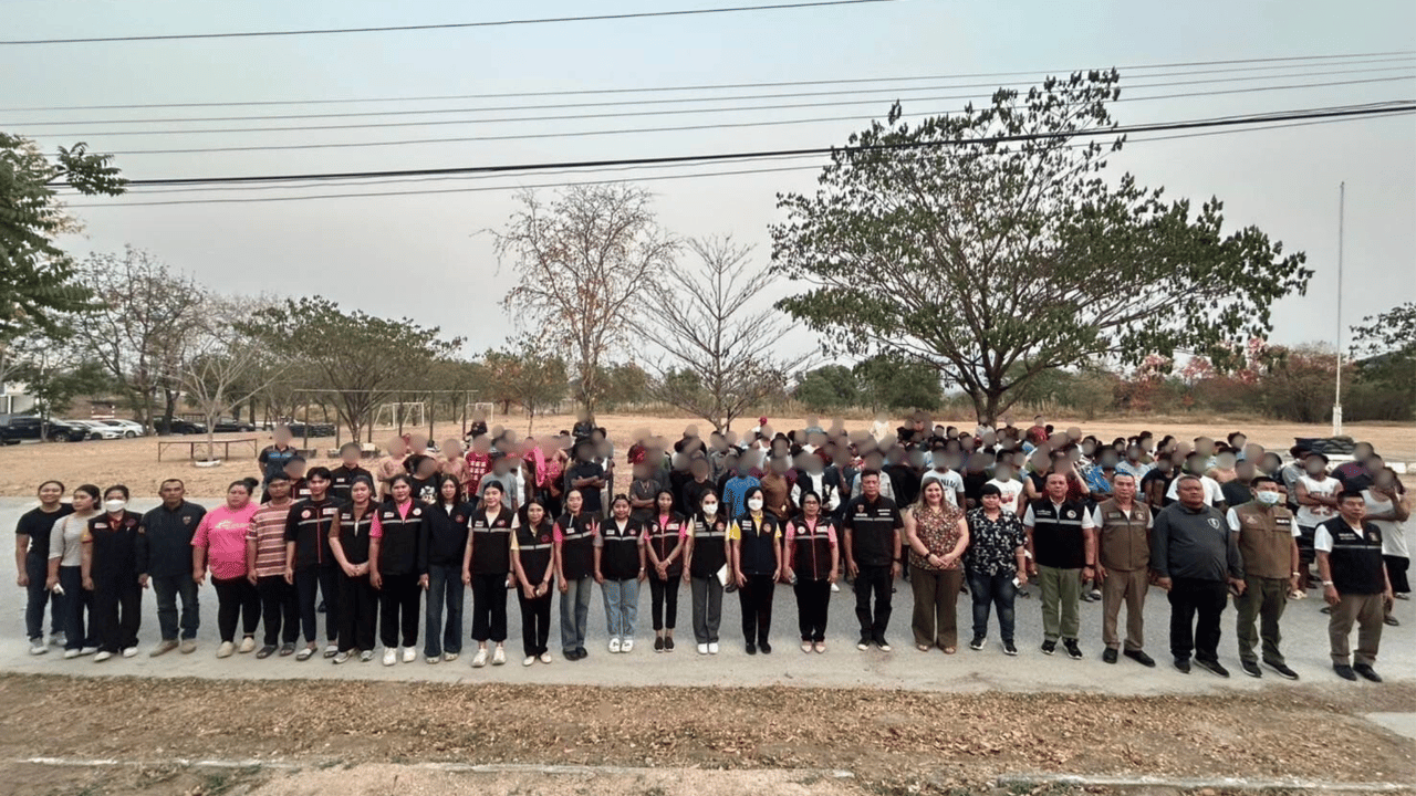 260 scam workers blurred