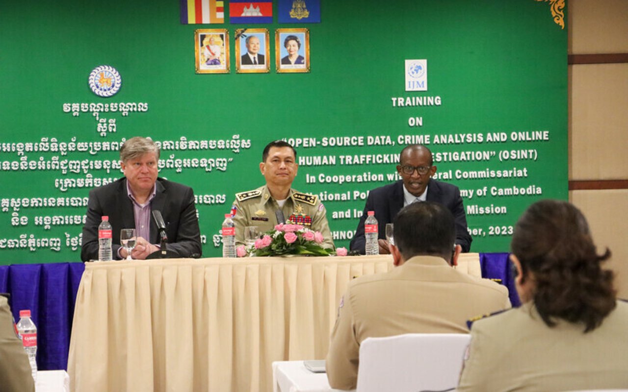 Opening Speech WINROCK International IJM Lt Gen Chiv Phally Deputy Commissioner General of the National Police 202309 Cam A training on OPEN SOURCE DATA CRIME ANALYSIS ONLINE HUMAN TRAFFICKING INVESTIGATION