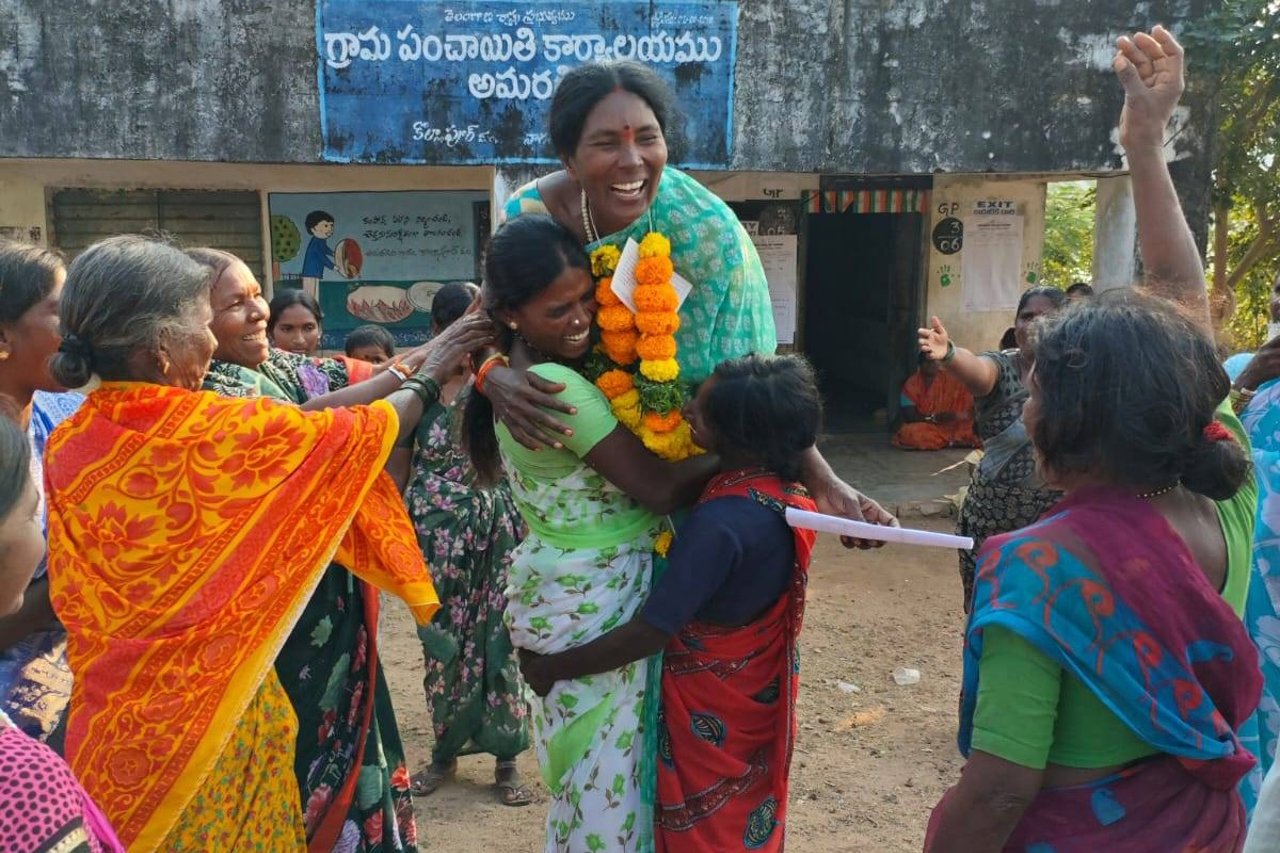 2025 12 14 Lingamma Victory jpeg 202512 TEL Lingamma Election Win Full Use