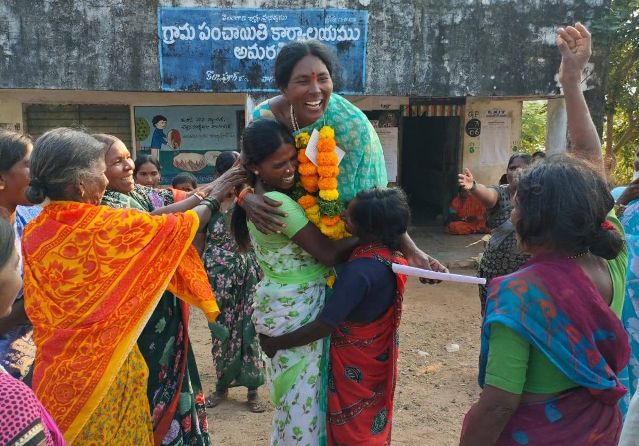 2025 12 14 Lingamma Victory jpeg 202512 TEL Lingamma Election Win Full Use